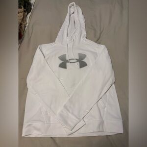Under Armour White and Gray Hoodie